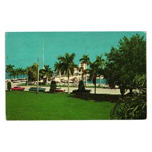 Vintage 1971 Bradenton Florida Postcard Municipal Pier Yacht Basin Mailed
